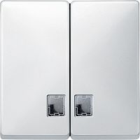 Лицевая панель Schneider Electric Merten Antique для 2-кл. выключателя с подсветкой белый картинка